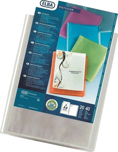Demonstrasjonskart A4 Elba Transparent Polyvision Til 40 Ark