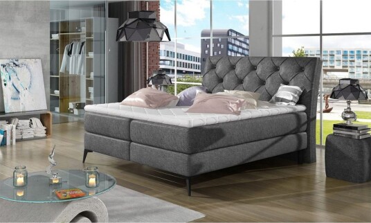 Komplett sängpaket kontinentalsäng Eltap Mörkgrå 180x200 DEL