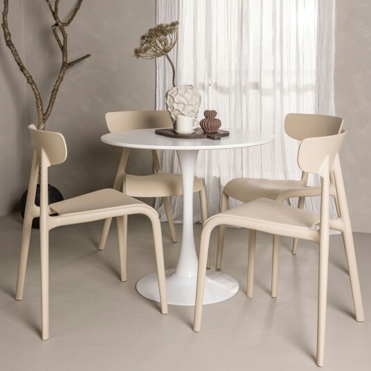 Spisegruppe Venture Home Hamden Ø80 cm med 4 Ursholmen Stoler
