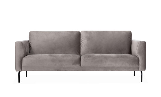 Soffadirekt PORTOFINO 3 seters sofa Velvet Lys grå