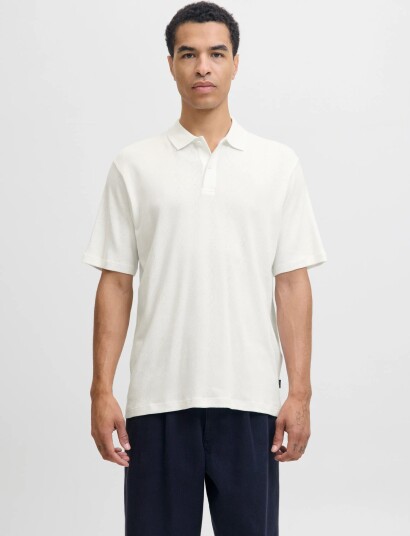 Jack & Jones Jprblaroman Ss Polo Styd Aw25 White XL