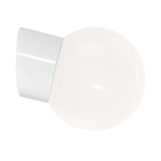 Ifö Electric Ab Globe 150 Blank Opal Vegglampe E27 Skrå IP54 6044 540 10 Ifö Electric Ab Globe 150 Blank Opal Vegglampe E27 Skrå IP54 6044 540 10