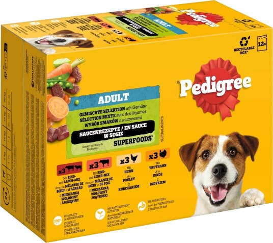 Pedigree Våtfôr Adult Porsjonsposer Multipakke Sparpaket Gemischte Selektion In Soße 4 Varietäten 48 X 100 G Pedigree Våtfôr Adult Porsjonsposer Multipakke Sparpaket Gemischte Selektion In Soße 4 Varietäten 48 X 100 G