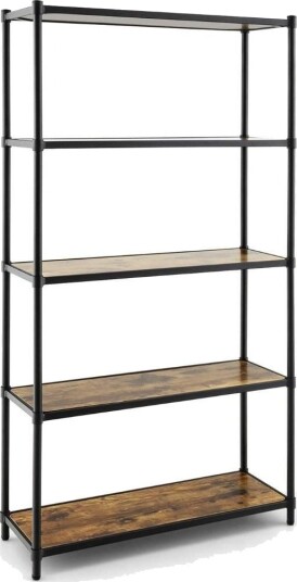 5 lags bokhylle Frittstående oppbevaringsstativ 80 x 29 x 154 cm