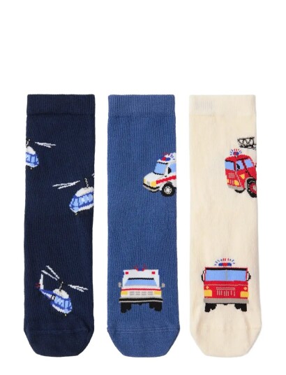 Lindex Sock Sb 3 P Rescue Multi/patterned 22/24 Lindex Sock Sb 3 P Rescue Multi/patterned 22/24