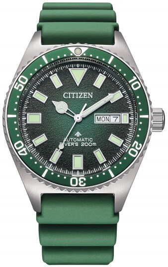 Citizen Herreklokke NY0121 09X Promaster Grønn/Gummi Ø41 mm