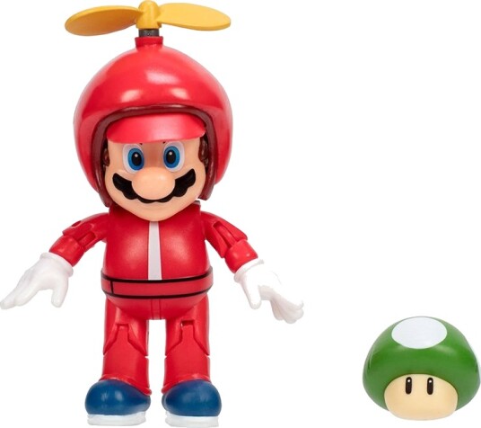 Nintendo Super Mario figur 10 cm Propell Mario med mushroom Nintendo Super Mario figur 10 cm Propell Mario med mushroom