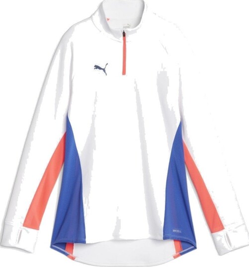 PUMA Treningsskjorte IndividualBlaze 1/4 glidelås   Hvit/rød Kvinner størrelse X Small
