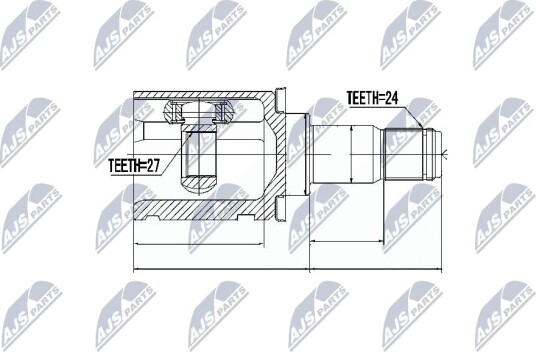 Nty Drivknute drivaksel NTY NPW TY 037