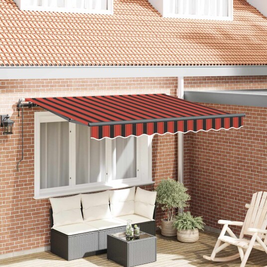 vidaXL Uttrekkbar markise Brun 250 x 200 cm stoff