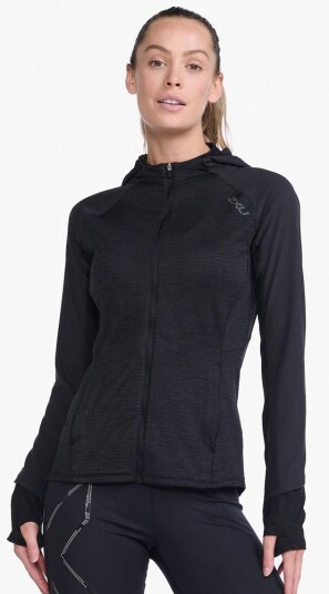 2XU Ignition Shield Hood Mid W Dame Svart L | Mellomlagsgenser