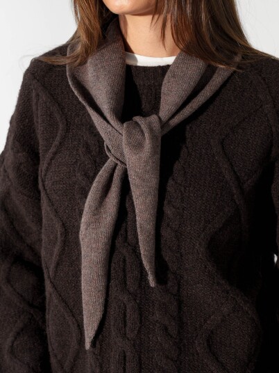Løøv Peony Triangle Scarf Brun ONE SIZE Løøv Peony Triangle Scarf Brun ONE SIZE