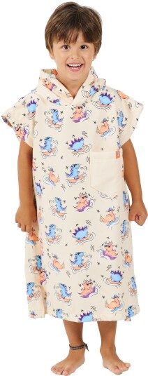 After Essentials Toddler Poncho Dino Peach 110-130 cm