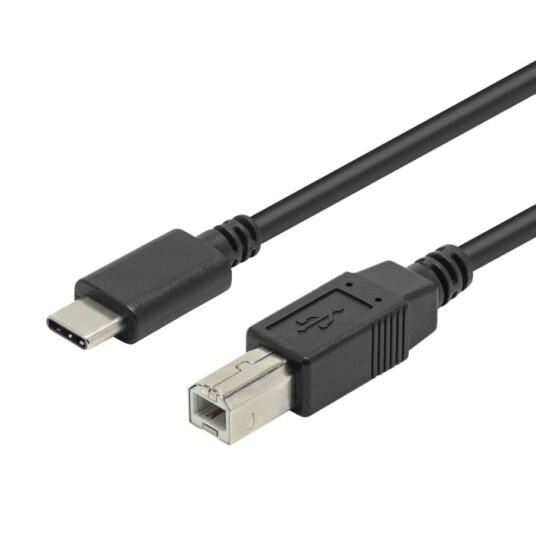 Plexgear USB-C-kabel til USB-B 2.0 1 m Plexgear USB-C-kabel til USB-B 2.0 1 m