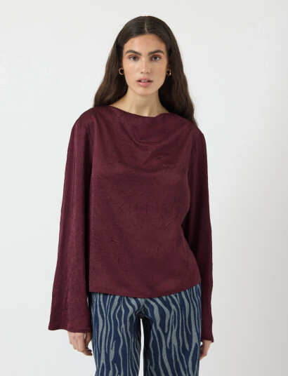 YAS Yasnimbo Ls Top S. - Burgundy - 34 YAS Yasnimbo Ls Top S. - Burgundy - 34