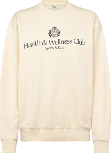 Sporty & Rich H&W Crest Crewneck Cream S Sporty & Rich H&W Crest Crewneck Cream S