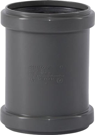 Ostendorf 75mm Skyvemuffe Avløp PP Grå