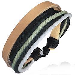 "Cord" Læder/Bomuld armbånd. "Cord" Læder/Bomuld armbånd.