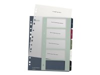 Leitz Style - Inndeler - 5 deler - fortrykt: 1-5 - for A4 Maxi - med fliker