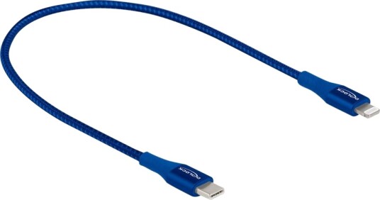 Delock Lightning-Kabel Usb-C Hann Til Lightning Hann 50 Cm Blå