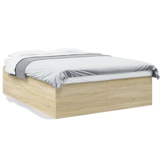Sengeramme sonoma eik 150x200 cm konstruert tre 8721102615566 Sengeramme sonoma eik 150x200 cm konstruert tre 8721102615566