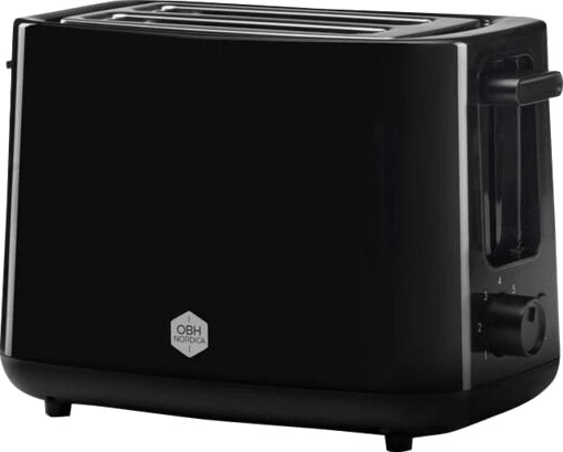 OBH Nordica Daybreak Brødrister 2 skiver 760W Svart med Løftefunksjon