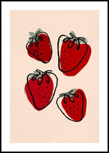 Berry Delight Sketch Plakat Plakat / 40x50cm