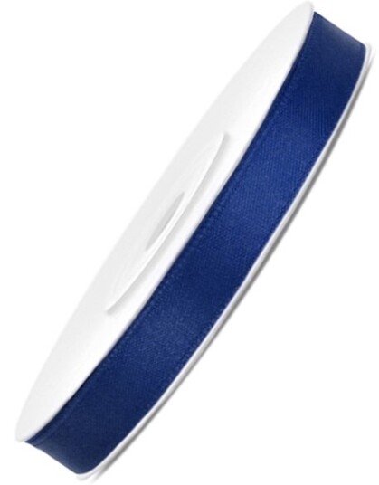 MARINEBLÅTT Silkebånd 25 meter x 6 mm