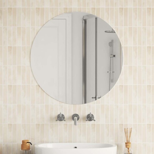 vidaXL Veggspeilsett 70 cm rundt glass