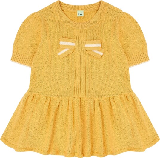FUB T skjorte Strikk Smør m. Sløyfe FUB 120 T skjorte Gul