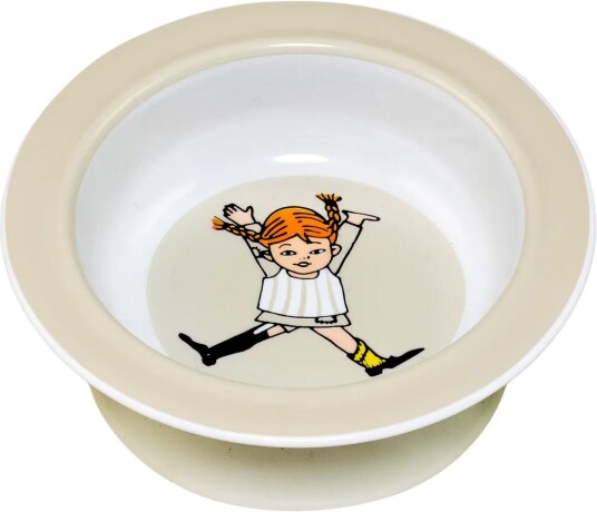 Rätt Start Pippi Sirkus tallerken med sugekopp Ø15,5 cm Beige Rätt Start Pippi Sirkus tallerken med sugekopp Ø15,5 cm Beige