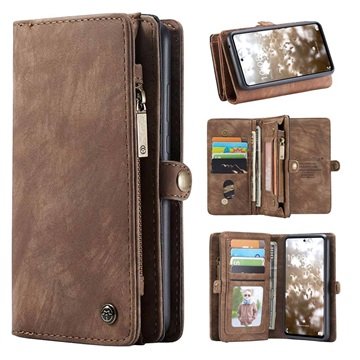 Caseme 2-i-1 Multifunksjonell Samsung Galaxy A53 5G Lommebok-deksel Brun