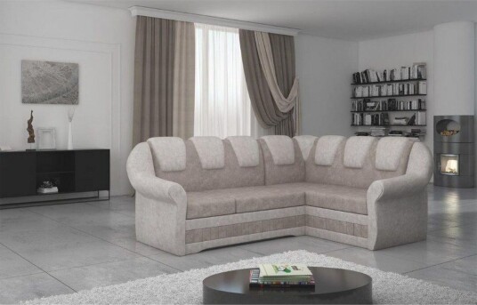 Seksjonssofa Eltap Lord II 243x195x112 cm Dora 22 Dora 21 Brun Beige Høyre