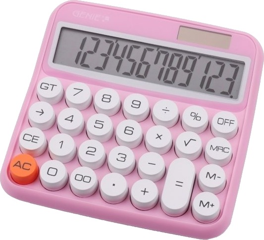 Genie 612 P Desktop 12 Siffer Skjermtilt Rosa