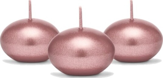 PartyDeco Flytende lys Metallic Roségull - 50-pakning