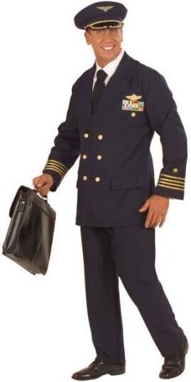 Professions Kostyme Av Flykaptein Mann Professions Kostyme Av Flykaptein Mann
