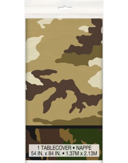 Plastduk med Militær Kamuflasjemønster 137x213 cm