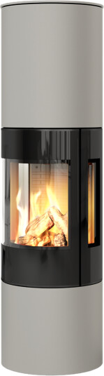 Rais Viva L 160 nikkel gasspeis med sideglass og glassdør