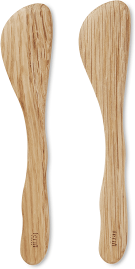 Ferm Living Cairn smørkniv 2-pakning Oak Ferm Living Cairn smørkniv 2-pakning Oak