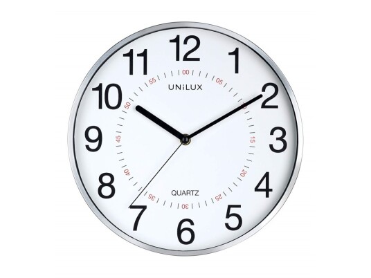 Unilux 400094280 Vegg Quartz Clock Rund Grå Plast Glass Unilux 400094280 Vegg Quartz Clock Rund Grå Plast Glass