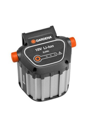 Gardena Batteri (2600 mAh 18 V, Sort, Originalt) passende til Gardena Telescopic Accu Hedge Trimmer THS Li-18/42 Gardena Batteri (2600 mAh 18 V, Sort, Originalt) passende til Gardena Telescopic Accu Hedge Trimmer THS Li-18/42