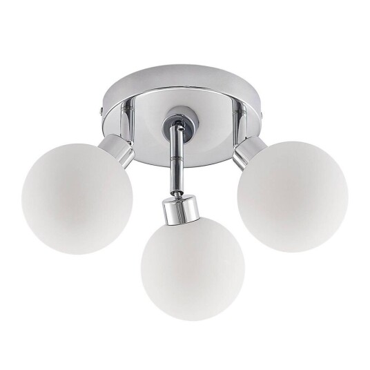 Lindby Zaniba taklampe, krom, rund Lindby Zaniba taklampe, krom, rund