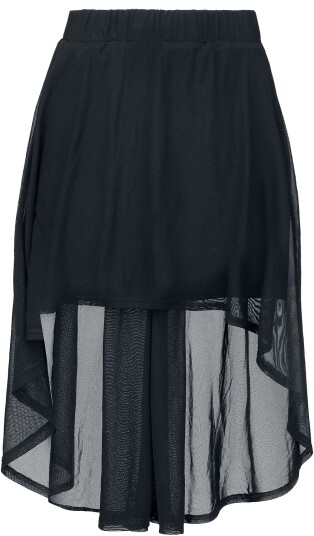 Gothicana by EMP Goth Kort skjørt Skjørt med gjennomsiktige detaljer S til XXL Damer svart