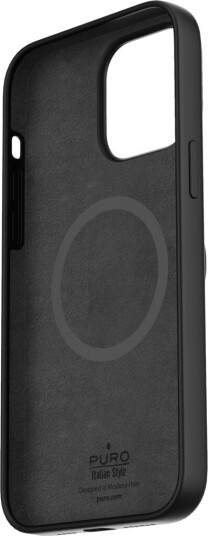 Puro Icon Mag Silikon MagSafe Deksler til iPhone 14 Pro - Svart
