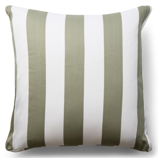 Borg Living Putetrekk i 100% myk og luksuriøs bomullssateng 60x63 cm Grønn og hvit Nordic Stripe putetrekk fra By Night