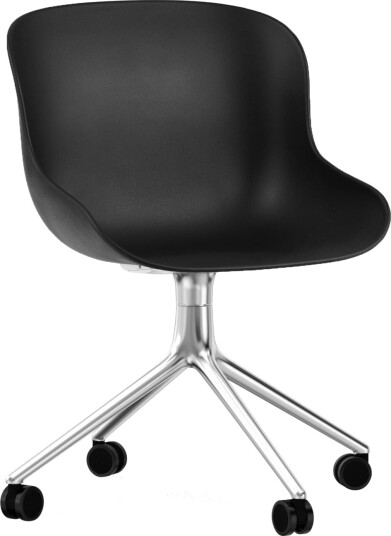 Normann Copenhagen Hyg Svingstol med Hjul Aluminium/ Sort