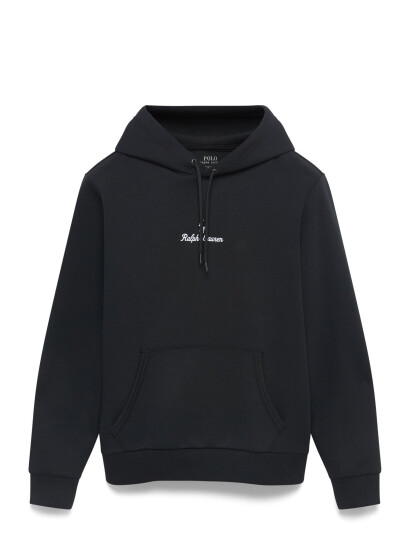 Polo Ralph Lauren Logo Double-Knit Hoodie - Black - XS Polo Ralph Lauren Logo Double-Knit Hoodie - Black - XS