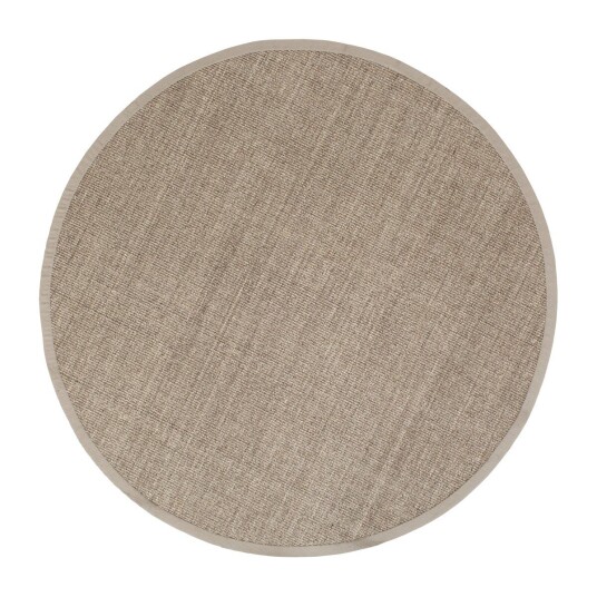 Dixie Jenny Sisal rundt teppe Natural grey Ø 250 cm