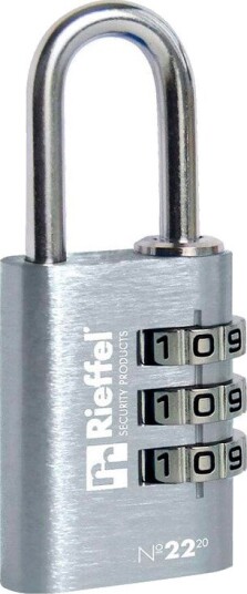 Rieffel Hengelås Med Kodelås (20 mm) Sølv