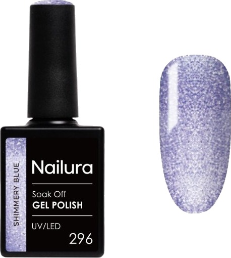 Nailura Gelpolish 296 – Shimmery Blue – 10 ml Nailura Gelpolish 296 – Shimmery Blue – 10 ml